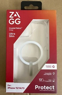 *NUEVO* Funda Zag Crystal Palace MagSafe para Apple iPhone 13/14/15 - Transparente Foto 1 de 2