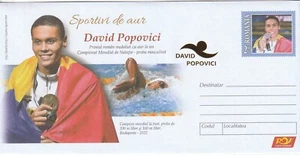 Romania COVER 2022 DAVID POPOVICI SWIMMING SPORT UNUSED POST - Picture 1 of 1
