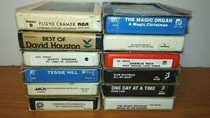 Lot of 12 Classic Country 8 Track Tapes Mandrell Charles Statler Slim Nabors - Picture 1 of 5