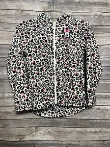 Disney Girls Minnie Mouse Full Zip Jacket Size 10 Leopard Print - Picture 1 of 9