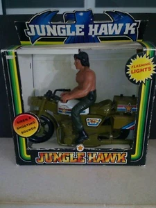 Figura Bootleg Jungle Hawk Rambo Bump 'N Go Motorizado Ejército Motocicleta KO - Imagen 1 de 8