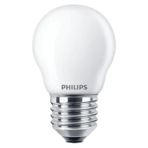Philips LED Round G45 4.3W (40W) ES E27 Opal 470lm Warm White 2700K Non-Dimmable - Picture 1 of 4