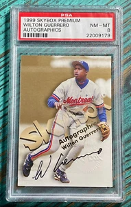 Wilton Guerrero Expos 1999 SkyBox Premium Autographics Auto PSA 8 NM-MT Pop 1 - Bild 1 von 2
