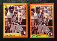 Dave Winfield ANGELS Lot of 2 Score Rookie Traded Cards 1990 Free Ship