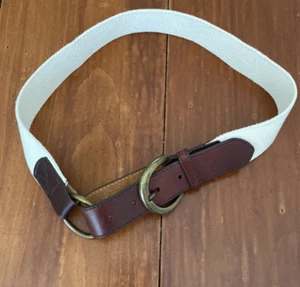 EUC Tibi New York Canvas and Leather Waist Belt 26-28" Nautical Belt - Picture 1 of 10