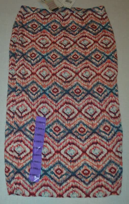 Saia Midi Feminina Matty M Coral Geo Pull On Elástica Lápis Reto Tamanho XS - Imagem 1 de 3