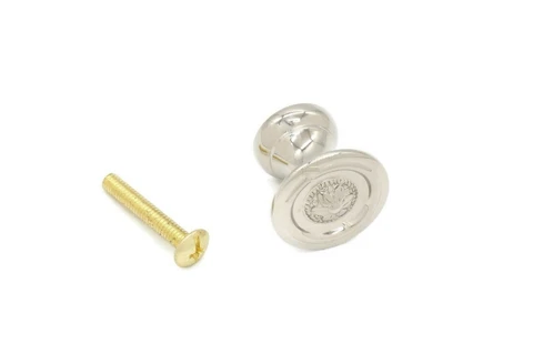 1" Victorian Drawer Knob Furniture Drawer Knob Cabinet Knob Polished Nickel Cover