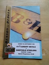 1999/2000 CARDIFF DEVILS V SHEFFIELD STEELERS  ICE HOCKEY 5/9/99