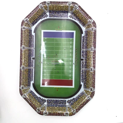 Винтажное пластиковое блюдо NFL TouchDown 10,5 x 15,5 дюйма футбольный поднос - Изображение 1 из 2