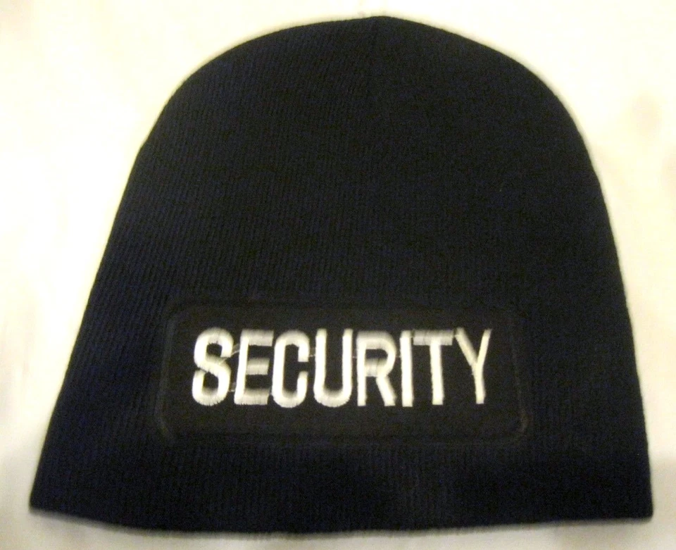 Unisex Blanco SEGURIDAD Bordado en Negro Gorro Esquí Gorra Gorro Estilo-¡Nuevo! Foto 1 de 1