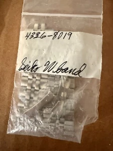 NUOVO orologio uomo vintage anni 70 cinturino Seiko chiusura argento link 17,8 mm #4336-8019 - Foto 1 di 2