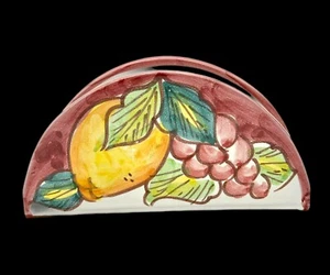 Italian Dipinto A Mano Napkin Holder Hand Glazed - Picture 1 of 5