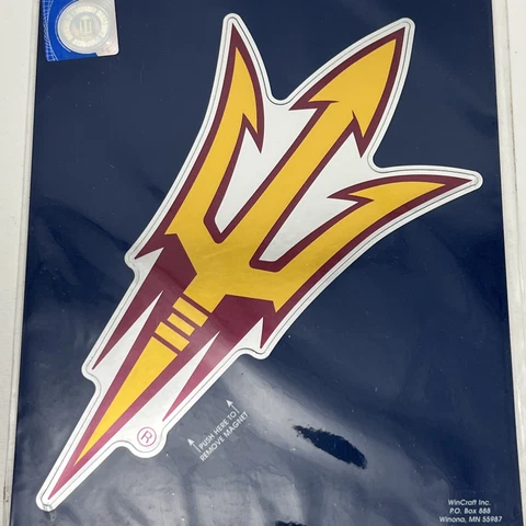 ARIZONA STATE SUN DEVILS ST NCAA PAC 10 Large Chrome MAGNET Cover