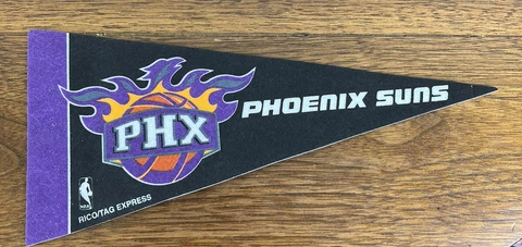 Phoenix Suns Vtg NBA Basketball Mini Pennant 4" x 9" Rico Tag Express Cover