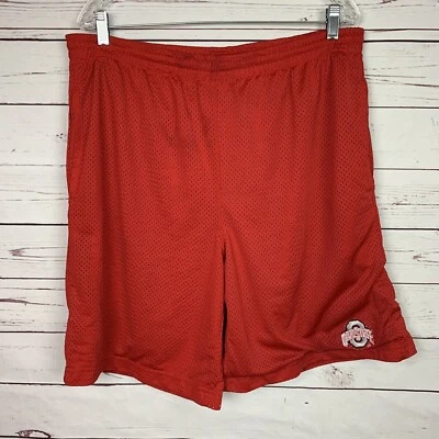 Ohio State Buckeyes NCAA Mens Shorts  Size Large Red Mesh Embroidered - Image 1 of 4