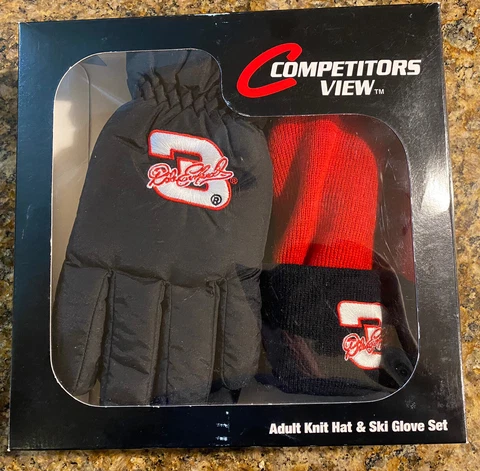 Vintage Dale Earnhardt Sr #3 Unisex Adult knit Hat and Ski/Winter Gloves Cover