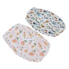 New 2pcs Baby Diaper Changing Covers Printing Cotton Yarn Removable Infant Diape