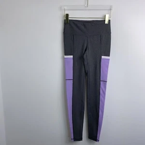 FootJoy Womens Panel Pocket Leggings Grey Purple Size XS Golf Activewear NWT - Picture 1 of 12