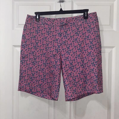 NUEVO CON ETIQUETAS $55 Pantalones Cortos de Golf Dama Hagen Bon Voyage Check Mujer 14 Bolsillos Rosa Intenso Foto 1 de 4