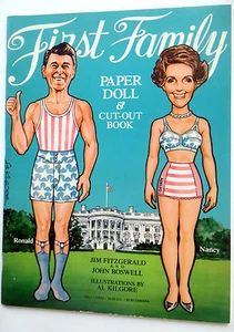 REAGAN FIRST FAMILY Paperdoll CUT-OUT BOOK '82 ST. MARTIN'S Press KILGORE Art ak - Picture 1 of 5