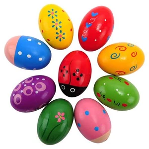 Easter Wooden Egg Shakers Maracas for Party Favors, Classroom Prize Supplies ... - Picture 1 of 7