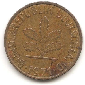 1971 F West German Federal Republic 10 pfennig - KM108 - EF - Picture 1 of 2