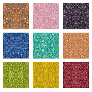 Miyuki Japanese Seed Beads Round Rocailles Silver Lined with AB, Matt Colors - Picture 1 of 59