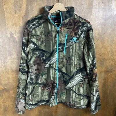 Suéter Mossy Oak Niñas XL Camuflaje Breakup Infinity Cremallera Completa Vellón Verde azulado Foto 1 de 4