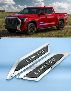 Black Chrome side Body Molding Trim For 2022-2024 Toyota Tundra Limited - Picture 1 of 7