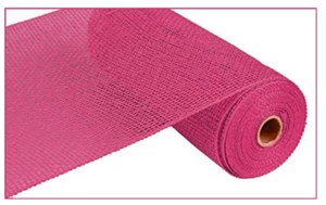 Poly Burlap Mesh Roll Fuchsia 10" X 10 yards Craft Wreath DIY NEW - Picture 1 of 1