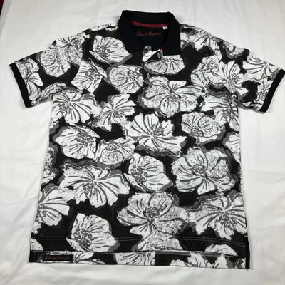 Camisa Polo Robert Graham L Floral Hawaiana Mezcla Algodón S/S Campamento Calce Clásico Foto 1 de 4