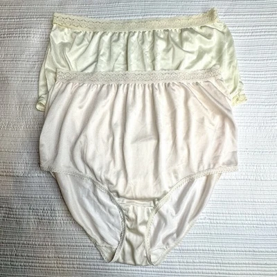 Lote De 2 Bragas De Colección Fruit of the Loom Nylon 10 Brillantes Segunda Piel Abuela Foto 1 de 4