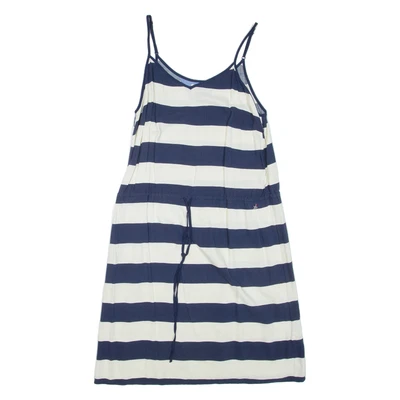 HILFIGER DENIM Womens Day Dress Blue Striped Sleeveless Short L — 第 1/4 张图片