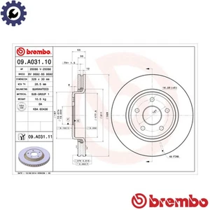 2x BRAKE DISC 09.A031.11 FOR JEEP COMMANDER/VAN GRAND/CHEROKEE/III EXL 6cyl 5.7L - Picture 1 of 9