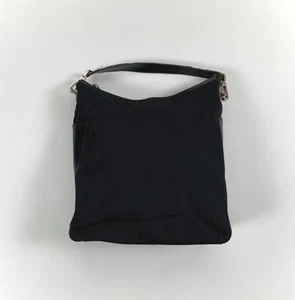 Gucci Nylon Shoulder Bag Vintage Black 001-3770 - Picture 1 of 15