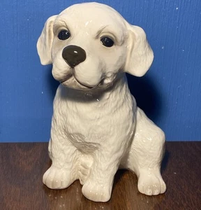 Golden Retriever Puppy Dog Figure - Statue Art Decor, Sunday Morning Ceramic 8” - Picture 1 of 12