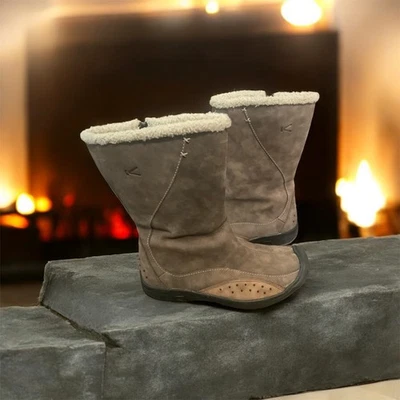 BOTAS DE INVIERNO DE CUERO PARA MUJER KEEN STOCKHOLM FORRADAS DE LANA TALLA 7,5 CÁLIDAS NIEVE AL AIRE LIBRE Foto 1 de 4