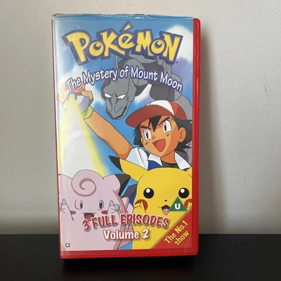 Pokemon Series Vol. 2 The Mystery Of Mount Moon VHS 2001 yellow tape red case  - Image 1 of 3
