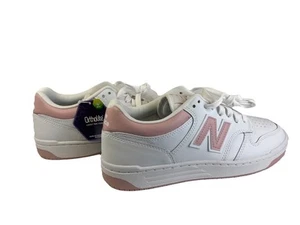 New Balance BB480LOP Sports Shoes White/Pink Unisex Men 6.5/Women 8 Width D -NEW - Picture 1 of 14