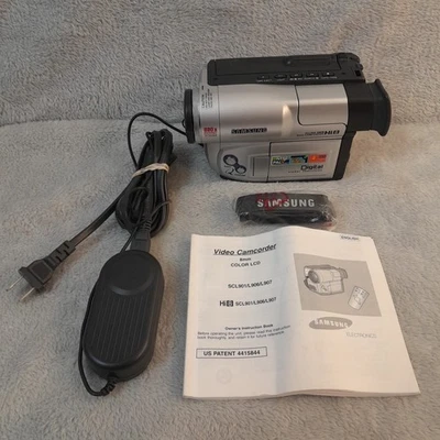 SAMSUNG SCL906 HI8 8mm Camcorder W/Charger Strap & Manual (No Battery) -Untested - Image 1 of 4