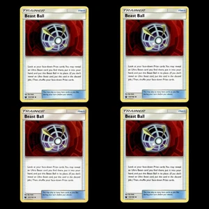 4x Beast Ball 125.0 Sun Moon Celestial Storm 2018.0 Pokemon Cards Playset TCG - Picture 1 of 7
