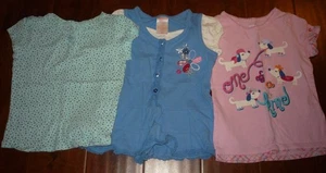 Girls school clothes 5 6 t shirts tops dog flower print short sleeve bundle lot - Picture 1 of 7