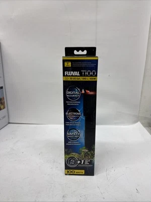 Calentador de acuario totalmente electrónico T100 (100 vatios) hasta 30 galones - Fluval Foto 1 de 4