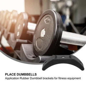 2Pcs Hantelständer Hantelhalterungen Gym Aufbewahrungsständer (Schwarz) Hantelständer - Bild 1 von 12