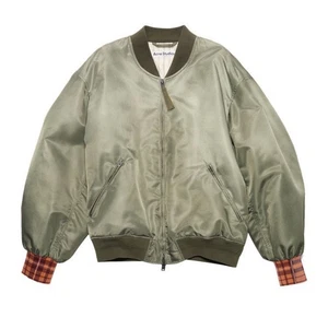 Acne Studios Olive Green Bomber Jacket Men’s Size 52 - Picture 1 of 17
