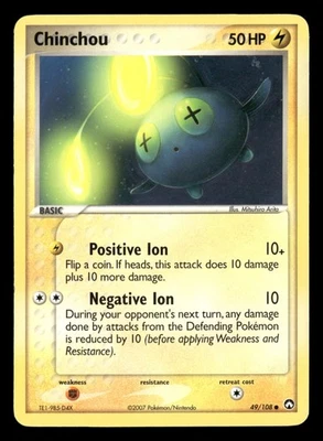 Chinchou - 49/108 - Common - EX Power Keepers - Pokemon Card - MP - Image 1 of 2
