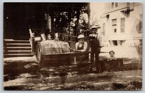 Postcard Transportation In A Rail Town West Chicago Historical REPRODUCTION IL - Picture 1 of 2