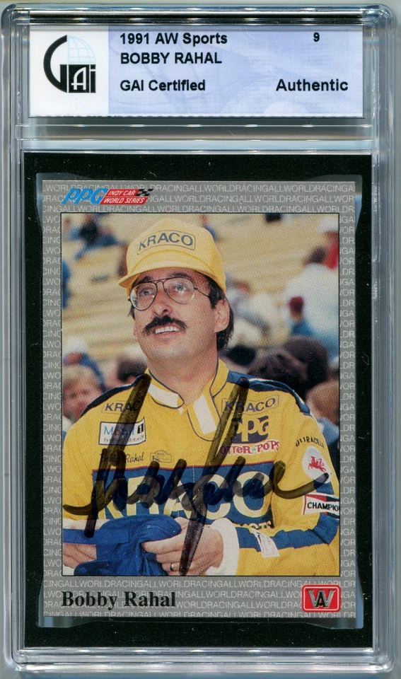 1991 All World Indy BOBBY RAHAL Signed AW Sports PPG Card GAI Slabbed Auto - Image 1 of 1