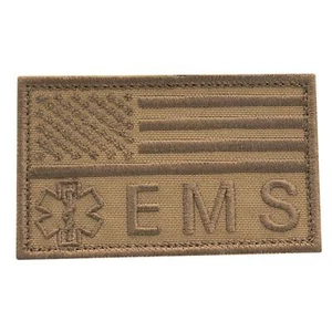 EMS American Medic coyote embroidered EMT morale tactical MED cap patch - Picture 1 of 2