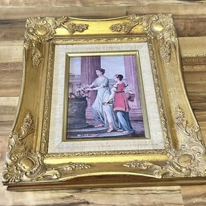 Seltenes Vintage Das Opfer an die Venus Ölgemälde im gold verzierten Rahmen 12,5"x11" - Bild 1 von 17